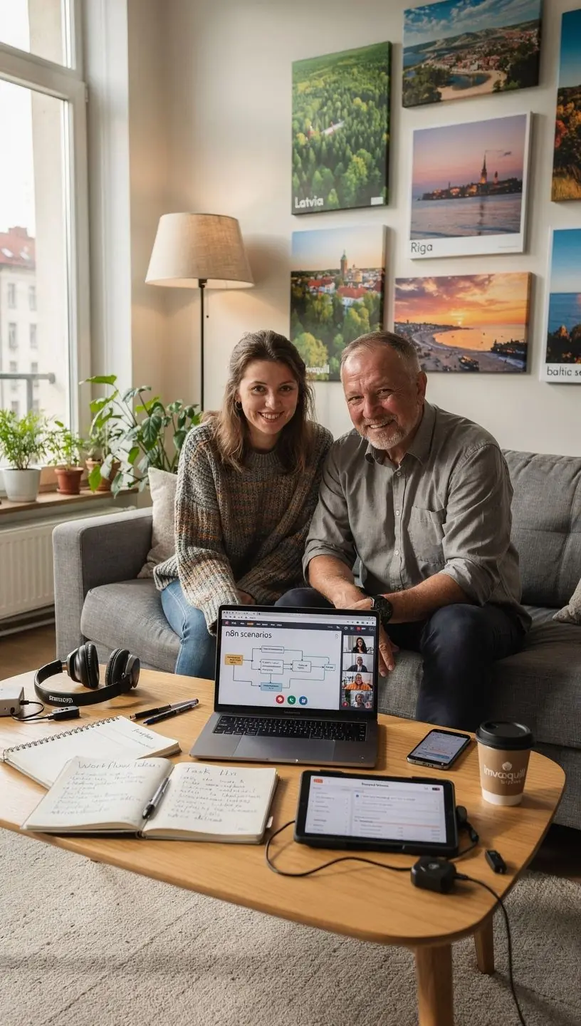 n8n OpenAI scenārija izstrāde, demonstrējot radošas risinājumu iespējas.